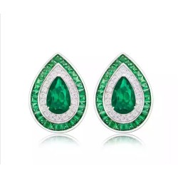 Original Water Drop Emerald New Feng Shui Art Jewelry Set