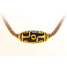 9 Eyes Gold Enamel Energy Dzi Beads Necklace