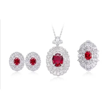 Original Spark Retro Red Feng Shui Art Jewelry Set