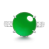 Jade Rings Health & Life Harmony Energy Protection of Imperial Green Spring Rain Round Energy Healing Jade Ring