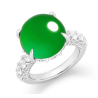 Jade Rings Health & Life Harmony Energy Protection of Imperial Green Spring Rain Round Energy Healing Jade Ring