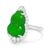 Jade Rings Health & Life Harmony Energy Protection of Imperial Green Cucurbit Energy Healing Jade Ring