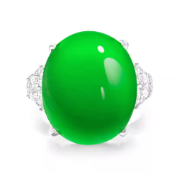 Jade Rings Health & Life Harmony Energy Protection of Imperial Green Big Egg Energy Healing Jade Ring