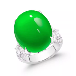 Jade Rings Health & Life Harmony Energy Protection of Imperial Green Big Egg Energy Healing Jade Ring