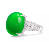 Jade Rings Health & Life Harmony Energy Protection of Imperial Green Big Egg Energy Healing Jade Ring