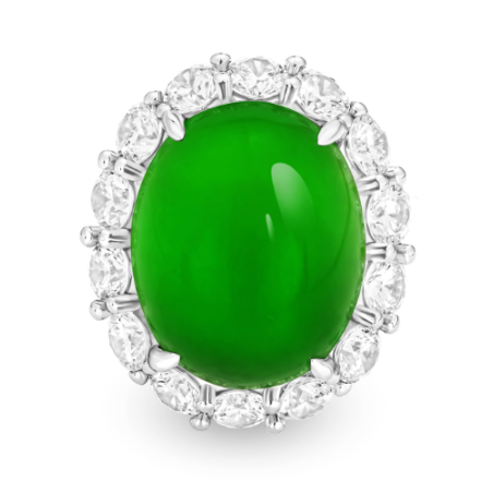 Jade Rings Health & Life Harmony Energy Protection of Imperial Green High Ice Egg Energy Healing Jade Ring