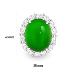 Jade Rings Health & Life Harmony Energy Protection of Imperial Green High Ice Egg Energy Healing Jade Ring