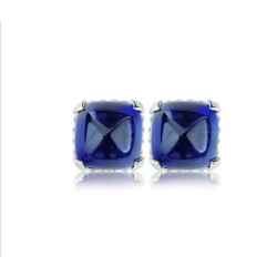 Original Sugar Tower Cut Blue Feng Shui Art Jewelry Set