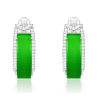 Jade Earring Health & Life Harmony Energy Protection of Imperial Green Stripe Fashion Energy Healing Jade Earring