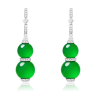 Jade Earring Health & Life Harmony Energy Protection of Oriental Beauty Green Cucurbit Energy Healing Jade Earring