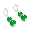 Jade Earring Health & Life Harmony Energy Protection of Oriental Beauty Green Cucurbit Energy Healing Jade Earring