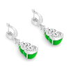 Jade Earring Health & Life Harmony Energy Protection of Oriental Beauty Decent Green Cucurbit Energy Healing Jade Earring