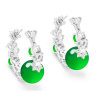 Jade Earring Health & Life Harmony Energy Protection of Oriental Vogue Green Beads Energy Healing Jade Earring