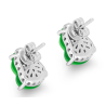 Jade Earring Health & Life Harmony Energy Protection of Spring Green Cucurbit Simple Energy Healing Jade Earring