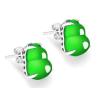 Jade Earring Health & Life Harmony Energy Protection of Spring Green Cucurbit Simple Energy Healing Jade Earring