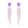 Jade Earring Health & Life Harmony Energy Protection of Violet Diamond Tassels Energy Healing Jade Earring