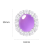 Jade Earring Health & Life Harmony Energy Protection of Imperial Purple Oval Diamond Energy Healing Jade Earring