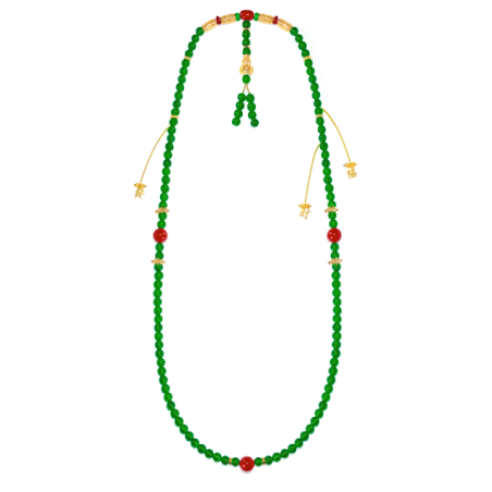 Jade Beads Health & Life Harmony Energy Protection of Imperial Green in Red Energy Healing Jade Beads