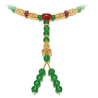 Jade Beads Health & Life Harmony Energy Protection of Imperial Green in Red Energy Healing Jade Beads