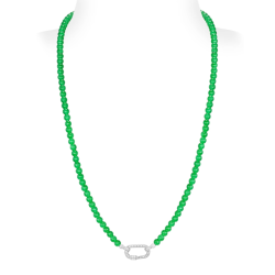 Jade Beads Health & Life Harmony Energy Protection of Silver Kou Imperial Green Energy Healing Jade Beads