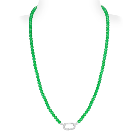 Jade Beads Health & Life Harmony Energy Protection of Silver Kou Imperial Green Energy Healing Jade Beads