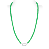 Jade Beads Health & Life Harmony Energy Protection of Silver Kou Imperial Green Energy Healing Jade Beads