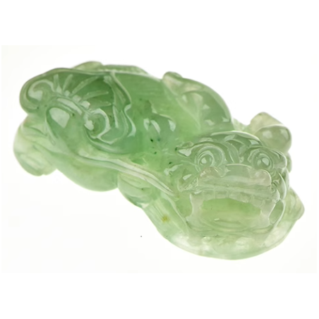 Jade Pixiu Wealth & Life Harmony Energy Protection of Light Green 1358 Energy Healing Jade Pixiu