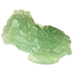 Jade Pixiu Wealth & Life Harmony Energy Protection of Light Green 1358 Energy Healing Jade Pixiu