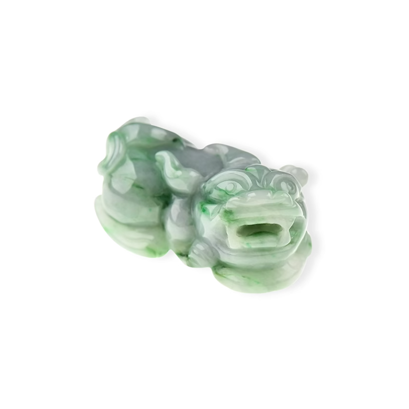 Jade Pixiu Wealth & Life Harmony Energy Protection of Warm Spring Green 1373 Energy Healing Jade Pixiu