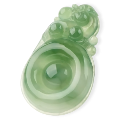 Jade Pixiu Wealth & Life Harmony Energy Protection of Fresh Green 694 Energy Healing Jade Pixiu