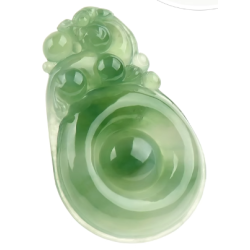 Jade Pixiu Wealth & Life Harmony Energy Protection of Fresh Green 694 Energy Healing Jade Pixiu