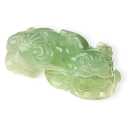 100% Handmade Spiritual Jade Pixiu Art Jewelry of Guardian Energy Pixiu 1375 Natural Jade Pendant