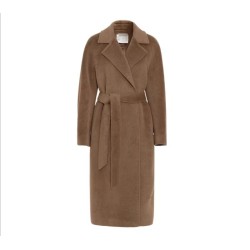 Stylish Alpaca Golilla Double Breasted Woolen Coat Online for Sale