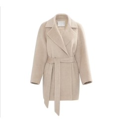 Stylish Alpaca Golilla Double Breasted Woolen Coat Online for Sale