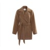 Stylish Alpaca Golilla Double Breasted Woolen Coat Online for Sale