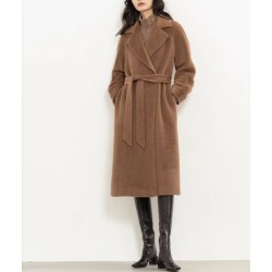 Stylish Alpaca Golilla Double Breasted Woolen Coat Online for Sale