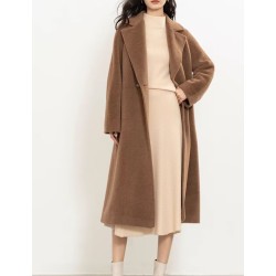 Stylish Alpaca Golilla Double Breasted Woolen Coat Online for Sale