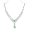 Oriental Energy Blessing for Green Paraiba Note Diamond Energy Healing Art Jewelry Set