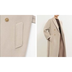 Stylish Micro Cocoon Style Warm Classic Cashmere Coat Online for Sale