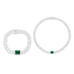 Oriental Energy Blessing for Ins Cuba Emerald Diamond Energy Healing Art Jewelry Set