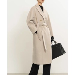 Stylish Micro Cocoon Style Warm Classic Cashmere Coat Online for Sale