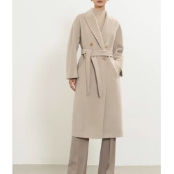 Stylish Micro Cocoon Style Warm Classic Cashmere Coat Online for Sale