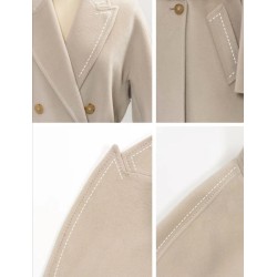 Stylish Micro Cocoon Style Warm Classic Cashmere Coat Online for Sale