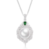 Oriental Pearl Energy Protection of Round Senior Emerald Energy Heal Pearl Jewelry Set