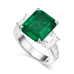 Health & Harmony Rings Energy Protection of Classic Square Emerald Energy Heal Art Jewelry Ring