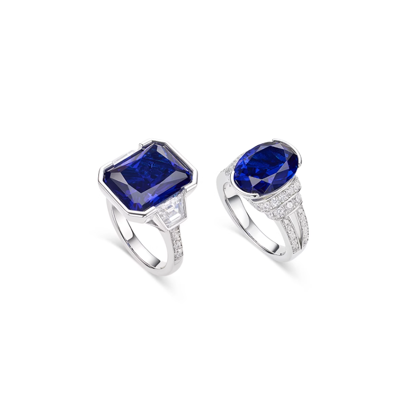 Health & Harmony Rings Energy Protection of Lover Style Sapphire Energy Heal Art Jewelry Ring