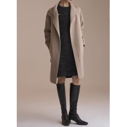 Stylish Mix Oat Double Slided Wool Coat Online for Sale