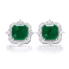 Women's Earring Health & Life Harmony Energy Protection of Square Emerald Energy Heal Art Jewelry Earring