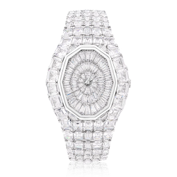 Health & Life Harmony Diamond Watch Energy Protection of Oval Full White Diamond Energy Healing Watch