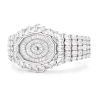 Health & Life Harmony Diamond Watch Energy Protection of Oval Full White Diamond Energy Healing Watch